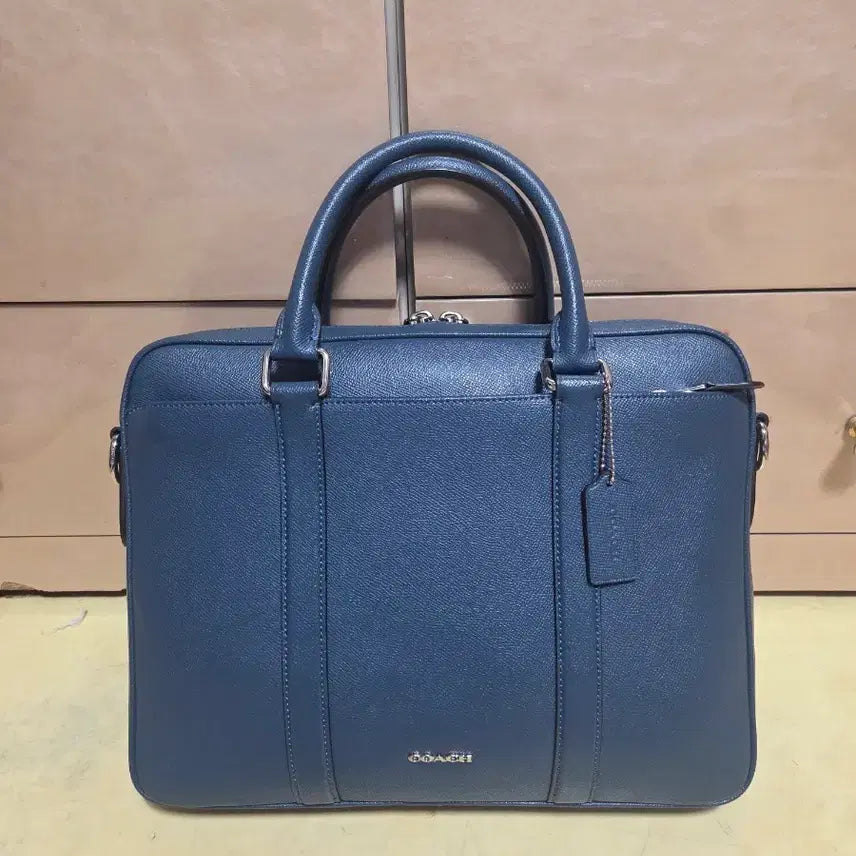 [BUNJANG] Coach Men's Saffiano Leather Briefcase (Unused) / 코치 정품 남성용 사피아노 브리프케이스 미사용 새제품