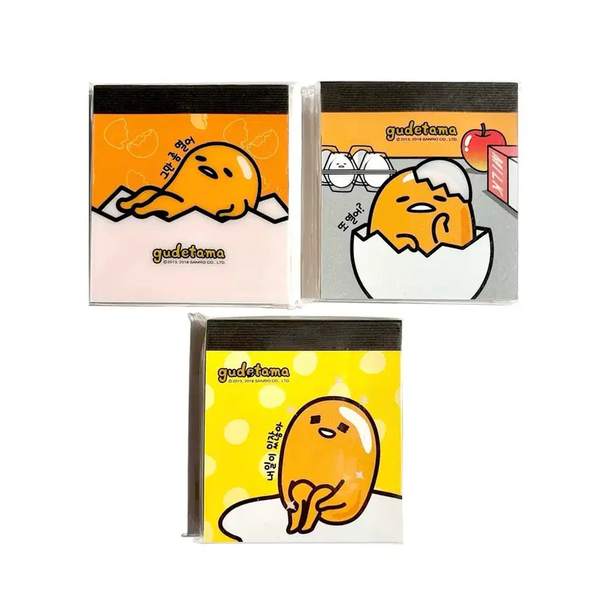 [BUNJANG] Sanrio Gudetama Sticky Memo Pad / 고전) 산리오 구데타마 메모지 메모패드