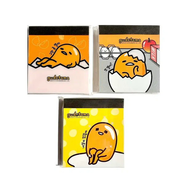 [BUNJANG] Sanrio Gudetama Sticky Memo Pad / 고전) 산리오 구데타마 메모지 메모패드