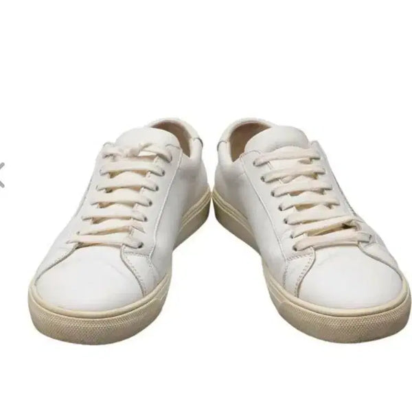 [BUNJANG] Saint Laurent White Leather Andé Sneakers / 생로랑 화이트 레더 앤드 스니커즈 606831 12N70 9035