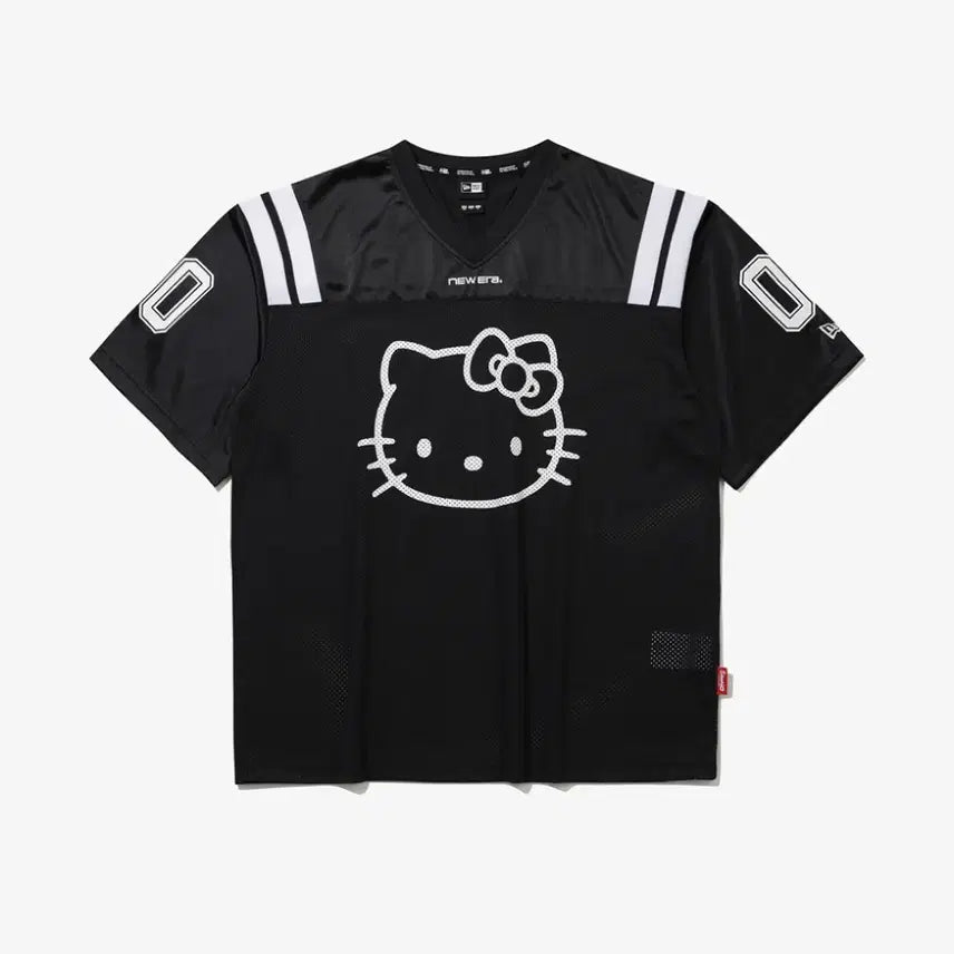 [BUNJANG] New Era Hello Kitty Mesh T-Shirt Black XXL / 뉴에라 헬로키티 메쉬티셔츠 블랙 (XXL)
