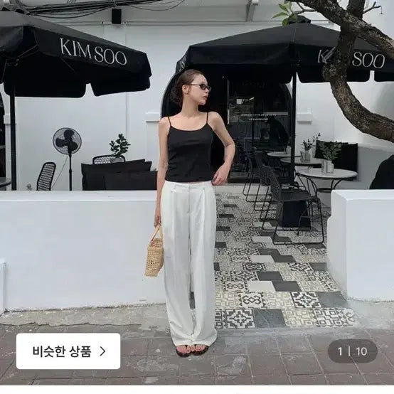 [BUNJANG] WONT Summer Pintuck Slacks Ivory Mini XS / 원로그 WONT 썸머 핀턱 슬랙스 아이보리 미니 XS