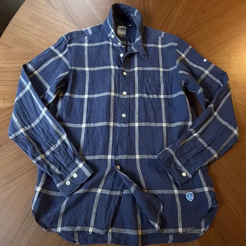 [BUNJANG] Habersack x Orcival Linen French Collar Shirt Men's 100 / 하버색x오르치발 린넨 프렌치셔츠 남성100