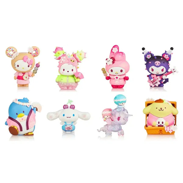 [BUNJANG] Kinkirobot Tokidoki x Hello Kitty & Friends Sakura Edition Figures (Set of 8) / 킨키로봇 토키도키 X 헬로우키티와 친구들 사쿠라 피규어 8종
