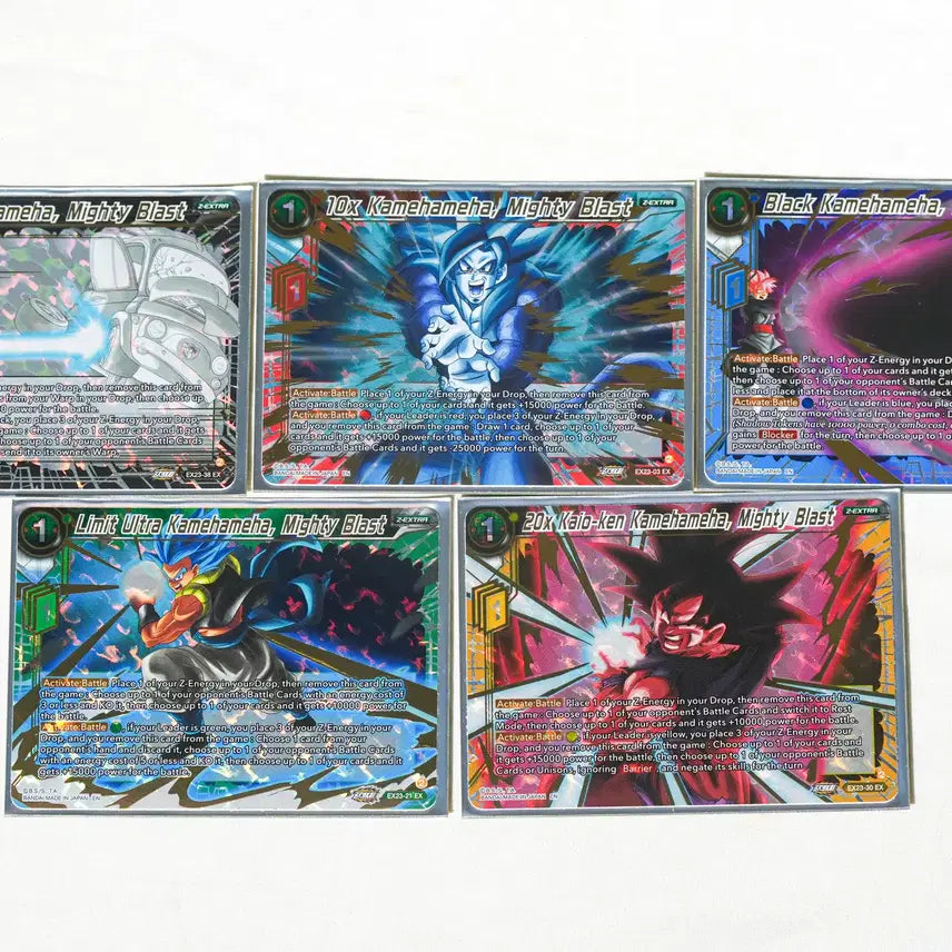 [BUNJANG] Dragon Ball Bandai Namco Authentic North American Edition 'Kamehameha' Super Rare 5-Card Set / 드래곤볼 반다이남코 정품 북미판 '에네르기파' 초레어 카드 5종세트
