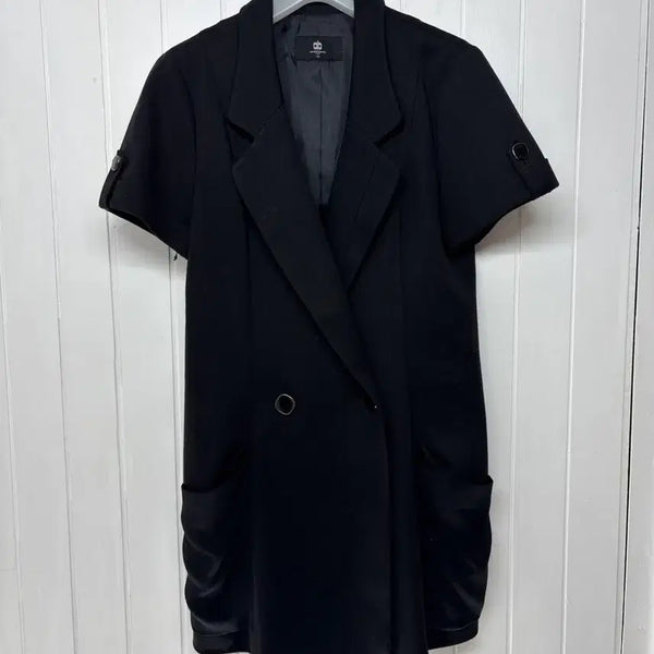 [BUNJANG] Annaldo Bassini Black Short Sleeve Jacket / 아날도바시니 블랙 반팔 자켓 여성90 ㅡ0708