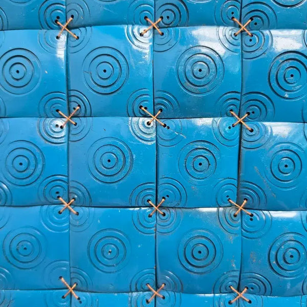 [BUNJANG] Blue Coconut Shell Handbag with Wood Handle / 블루 코코넛 쉘 핸드백  (하와이 바잉)