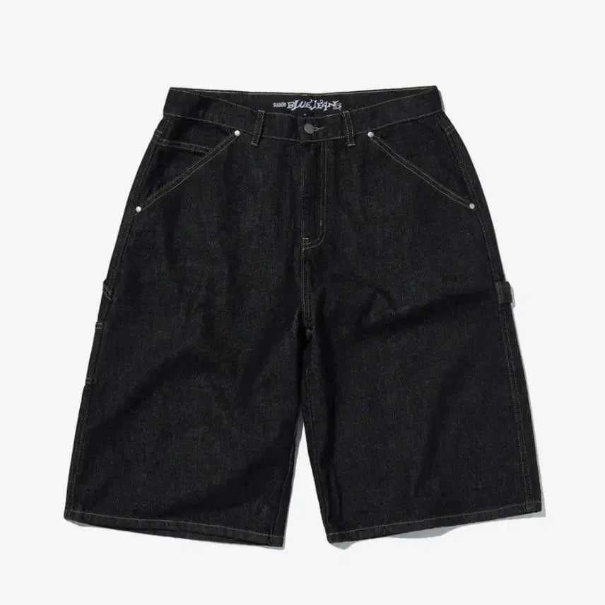[BUNJANG] Suede Carpenter Denim Shorts - M / 스웨이드 카펜더 데님 쇼츠 M