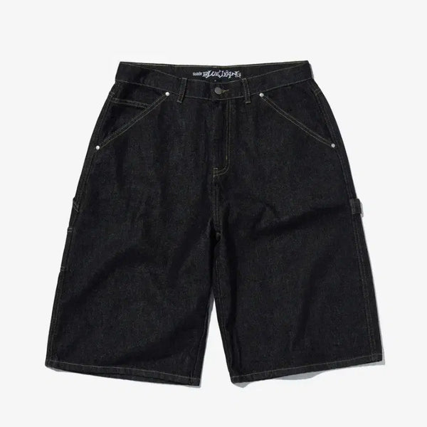 [BUNJANG] Suede Carpenter Denim Shorts - M / 스웨이드 카펜더 데님 쇼츠 M