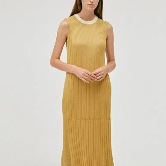 [BUNJANG] TIME Rib Knit Dress / TIME 타임 리브 니트 드레스 원피스