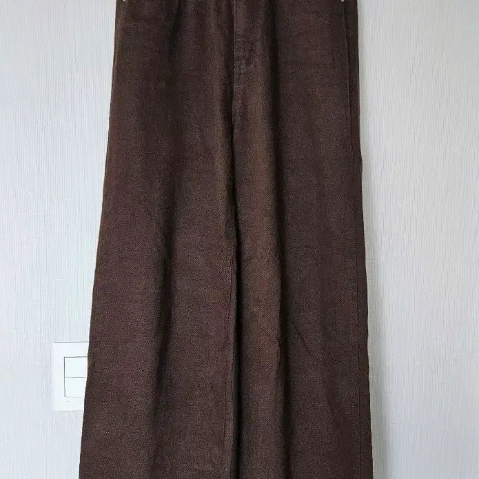 [BUNJANG] Brown Wide Cotton Pants / 와이드 팬츠 브라운