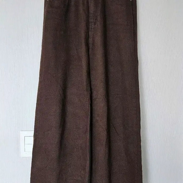 [BUNJANG] Brown Wide Cotton Pants / 와이드 팬츠 브라운