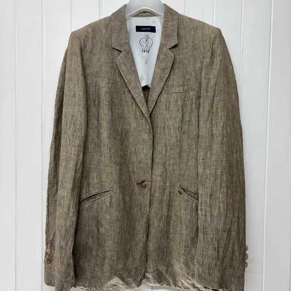 [BUNJANG] Hazzys Linen Jacket Women's Size 55-66 / 헤지스 린넨 자켓 여성55-날씬66 ㅡ0708