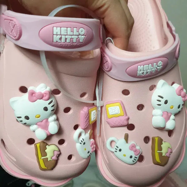 [BUNJANG] 230 Hello Kitty Pink Jibbitz Sandals Slippers / 230 헬로키티 핑크 지비츠 샌들 슬리퍼