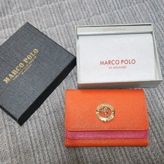 [BUNJANG] Marco Polo Women's Medium Wallet Orange Pink / 마르코폴로 여성 중지갑 오렌지 핑크