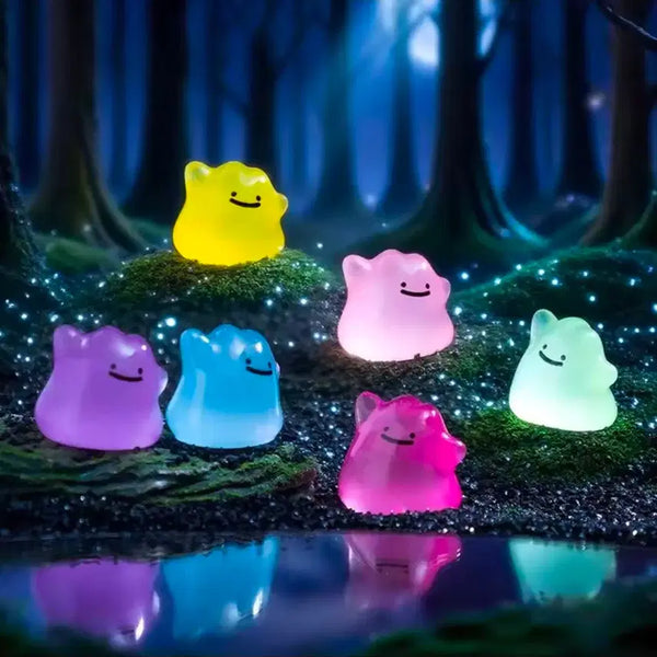 [BUNJANG] Pokemon Ditto Glow-in-the-Dark Figure 6-Piece Set / 포켓몬스터 메타몽 야광 피규어 6개 세트