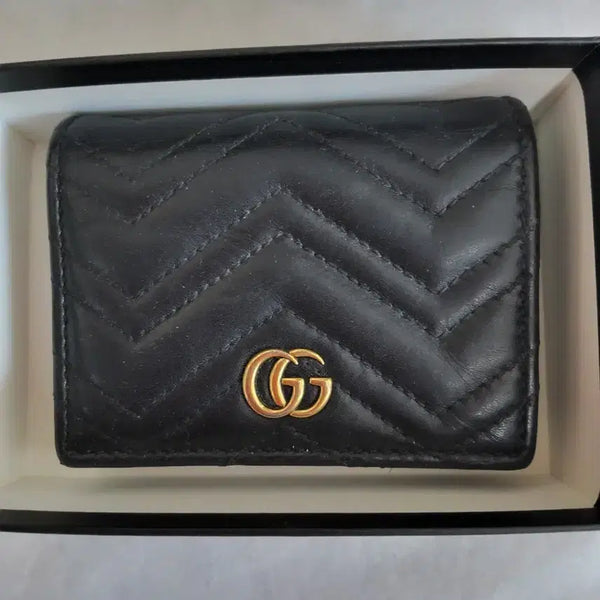 [BUNJANG] Gucci Matelassé Bifold Wallet Black / 구찌 지갑