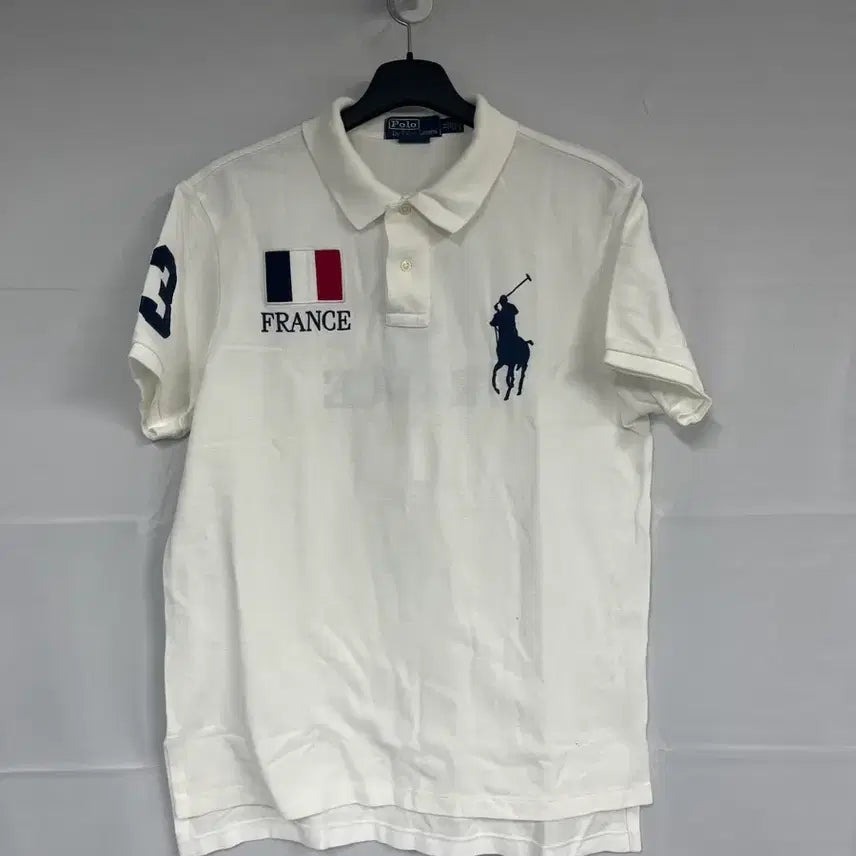 [BUNJANG] Polo Ralph Lauren Big Pony France Flag T-Shirt / 폴로 랄프로렌 빅포니 프랑스 국기 반팔 PK