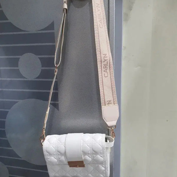 [BUNJANG] Carlyn Quilted Mini Crossbody Bag White / 칼린 퀼팅 미니 크로스백 화이트