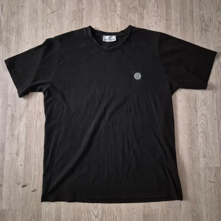 [BUNJANG] Stone Island Patch T-Shirt Black / 스톤아일랜드 와펜 패치 반팔 티셔츠 M(95)
