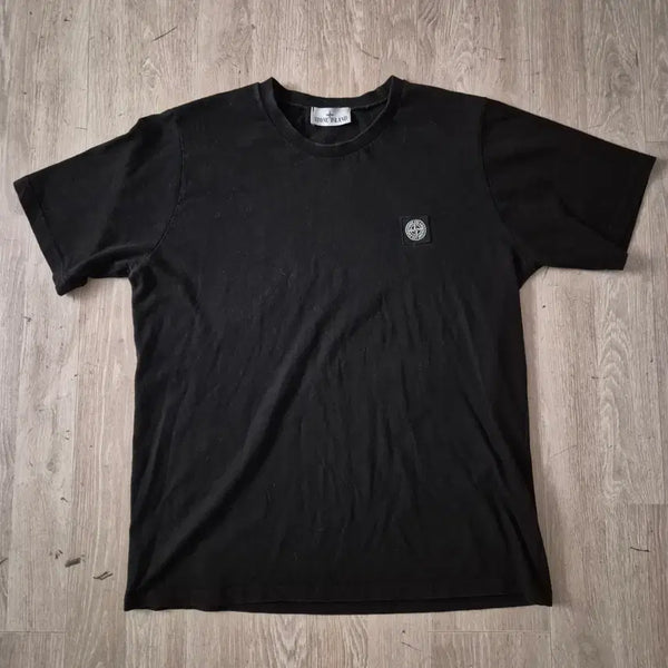 [BUNJANG] Stone Island Patch T-Shirt Black / 스톤아일랜드 와펜 패치 반팔 티셔츠 M(95)