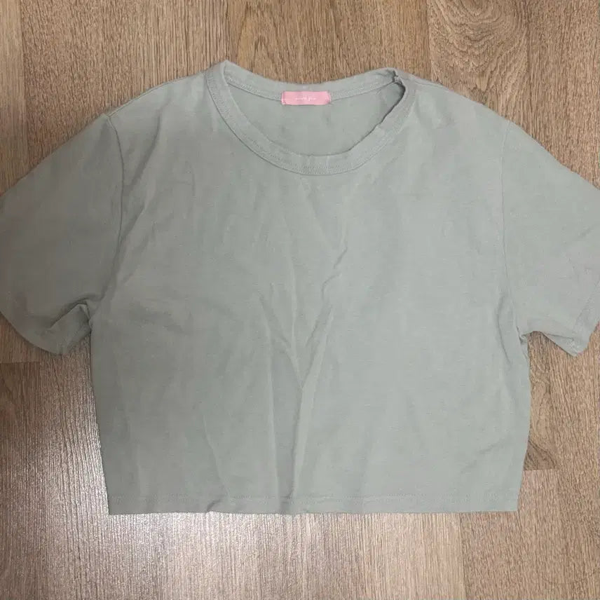[BUNJANG] Minifoe Cropped Short-Sleeve T-Shirt Apple Mint / 미니포에 크롭 반팔 티셔츠 애플민트색