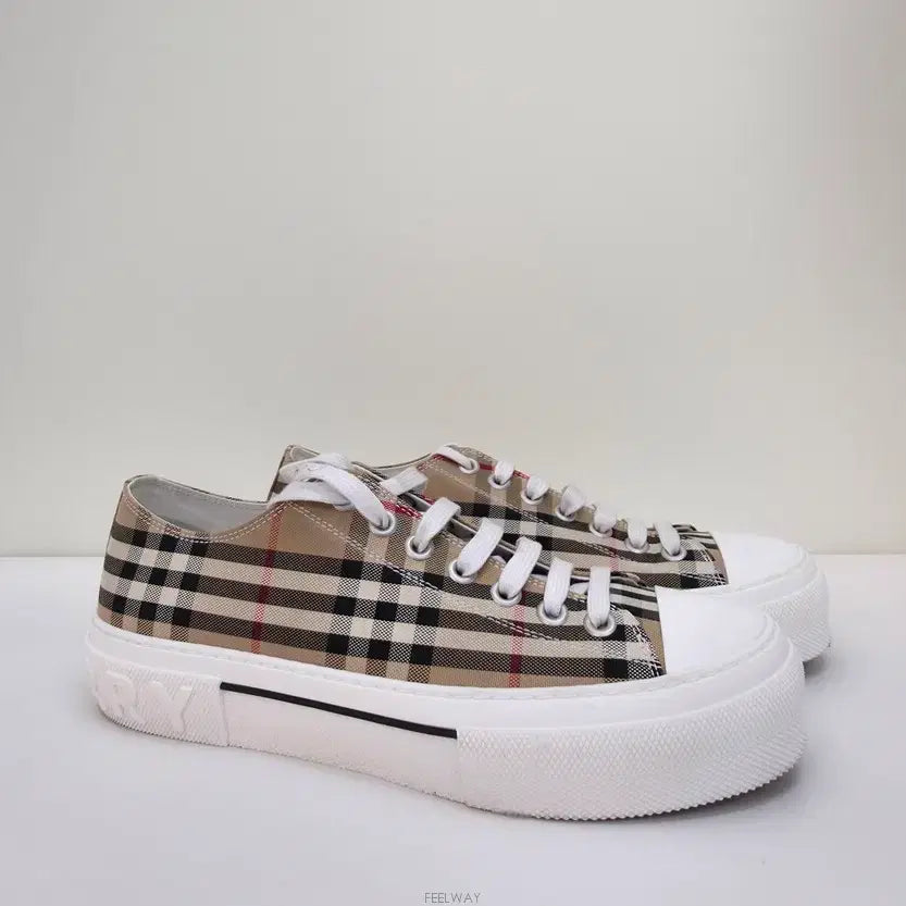 [BUNJANG] Burberry Check Print Low Sneakers / [ 중고O ] 버버리 스니커즈 체크 프린트 로우 8049745