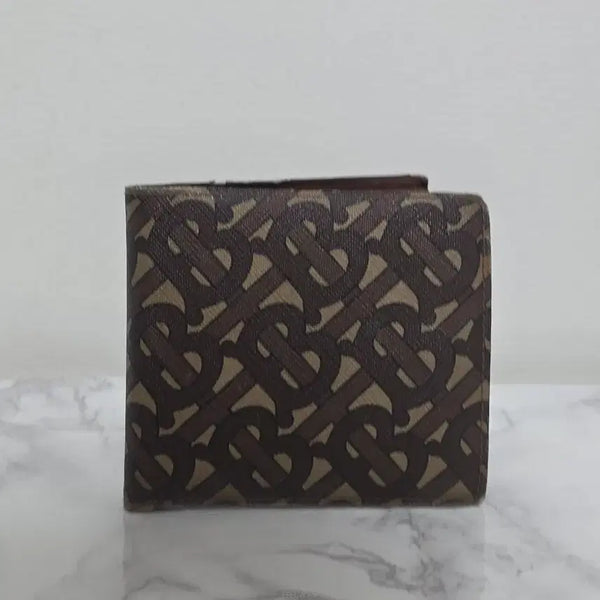 [BUNJANG] Burberry TB Monogram Bi-fold Wallet / [ 중고O ] 버버리 반지갑 TB 모노그램 8022891