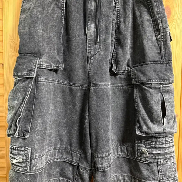 [BUNJANG] Juun.J Black Denim Bermuda Shorts / 준지 흑청 버뮤다 팬츠