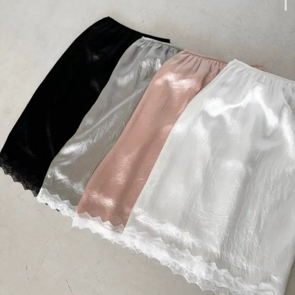 [BUNJANG] Chunitori Satin Skirt Grey / 츄니토리 새틴스커트 그레이