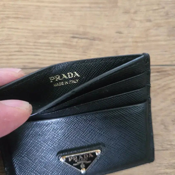 [BUNJANG] Prada Saffiano Card Holder Black / 정품 프라다 카드지갑.