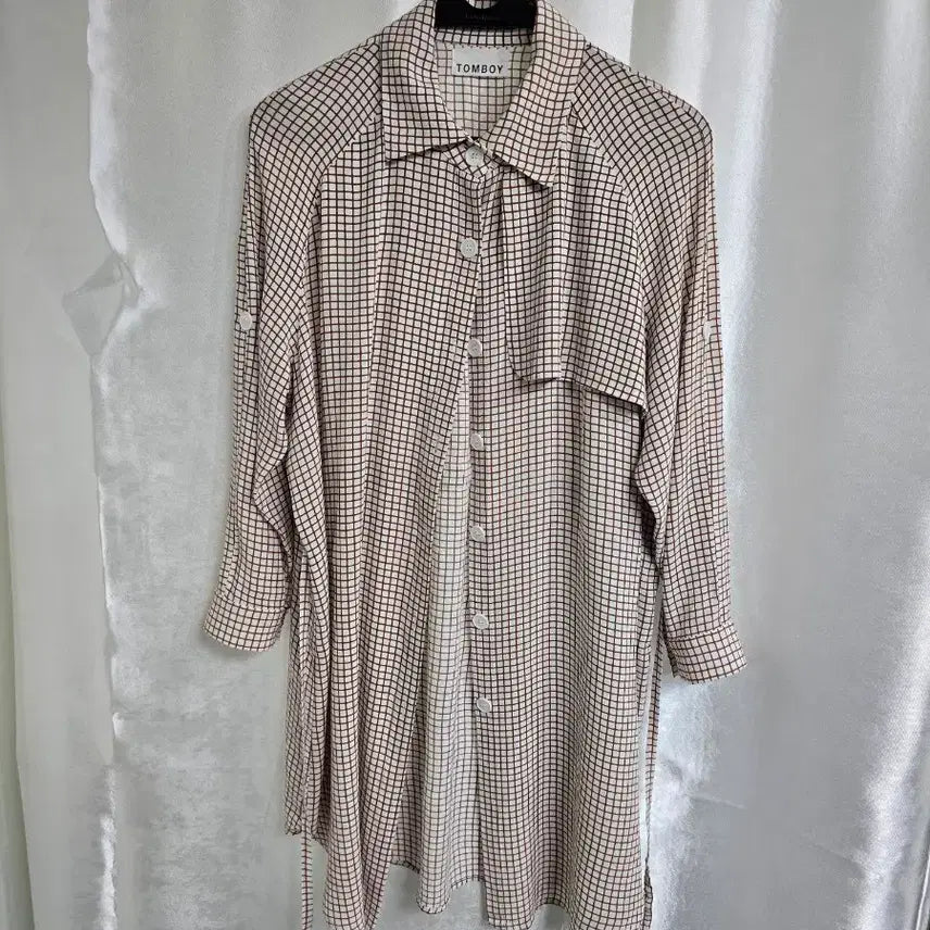 [BUNJANG] Tomboy Check Shirt Dress / 톰보이 체크 셔츠 원피스 (2251)