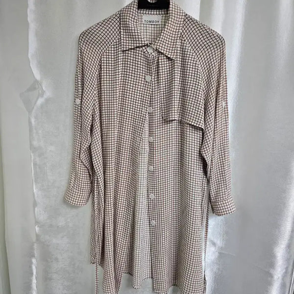 [BUNJANG] Tomboy Check Shirt Dress / 톰보이 체크 셔츠 원피스 (2251)