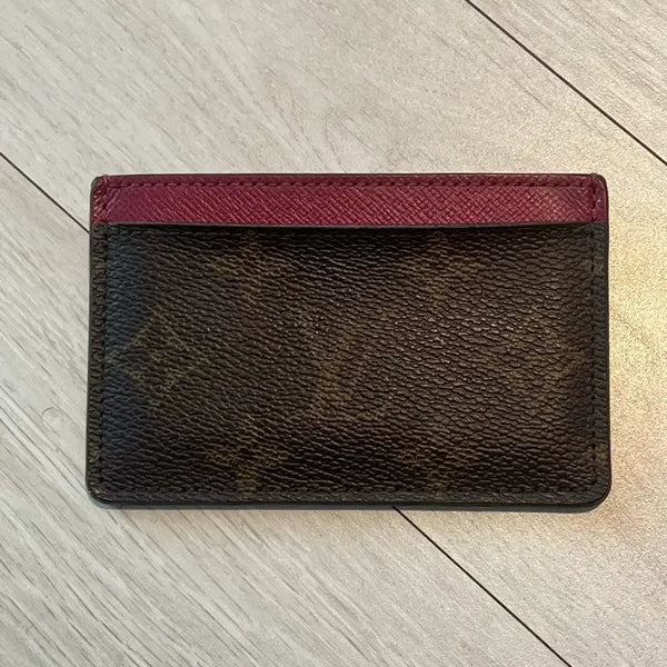 [BUNJANG] Louis Vuitton Monogram Card Holder Burgundy / 루이비통 카드 지갑 모노그램 버건디