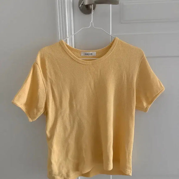 [BUNJANG] Hacer Waffle T-shirt Yellow / 아쎄르 hacer 와플티 옐로우