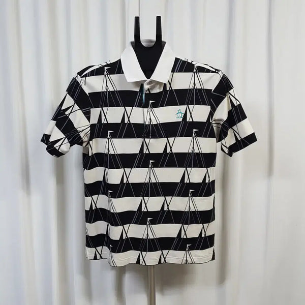 [BUNJANG] Munsingwear Men's Golf Short Sleeve Polo Shirt Size 100 / 먼싱웨어 남성 골프 카라 반팔 티셔츠 100 오일장 0331