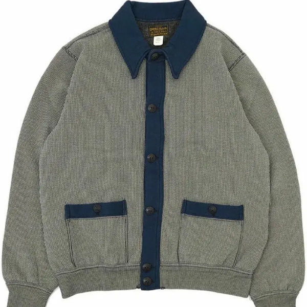 [BUNJANG] RRL Stripe Jacquard Knit Cardigan / RRL 더블알엘 스트라이프 자카드 니트 가디건