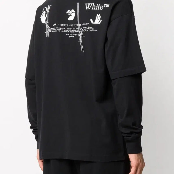 [BUNJANG] Off-White Layered Long-Sleeve T-Shirt / 오프화이트 레이어드 긴팔 티셔츠