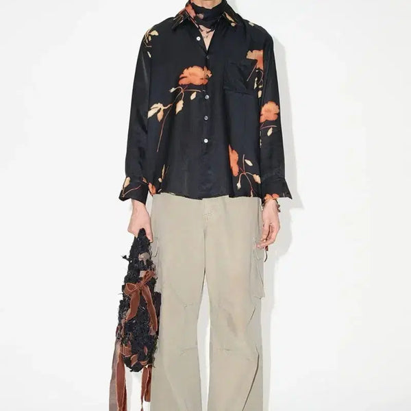 [BUNJANG] Our Legacy Above Shirt Nocturnal Flower Print Cotton Silk Blend Size 48 / 아워레가시 어보브 셔츠 녹터널 플라워 프린트 48사이즈