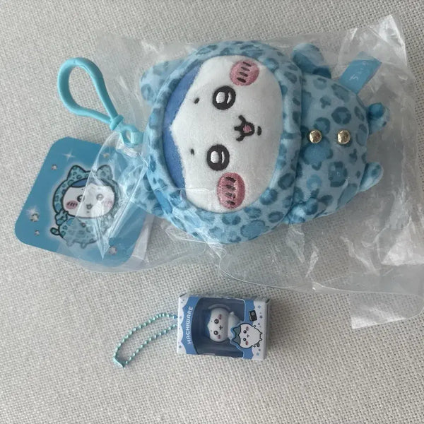 [BUNJANG] Chiikawa Hachiwara Pajama Plush Keychain & Rice Ball Figure Set / 치이카와 초코 박스 쌀알 피규어 하치와레 파자마 인형 키링 세트