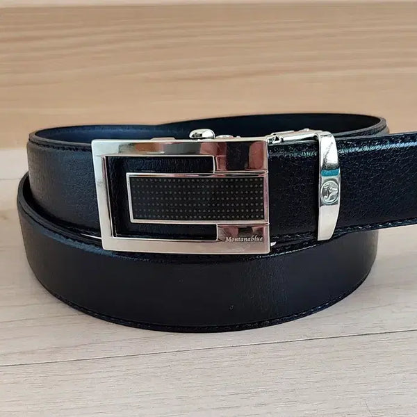[BUNJANG] Men's Genuine Leather Automatic Belt / 가죽 남자 자동 정장 캐주얼 벨트 소가죽 허리띠 새상품