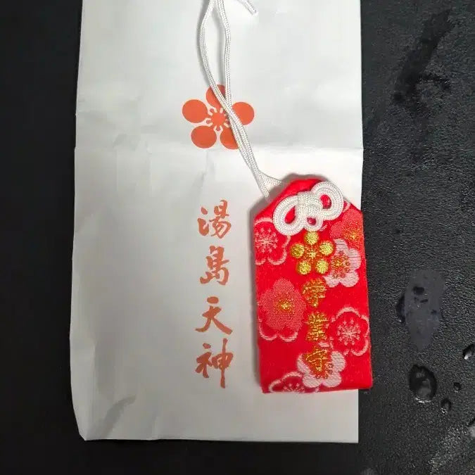 [BUNJANG] Yushima Tenmangu Shrine Academic Amulet - Peach Blossom Design / 유시마 텐만구 학업 오마모리