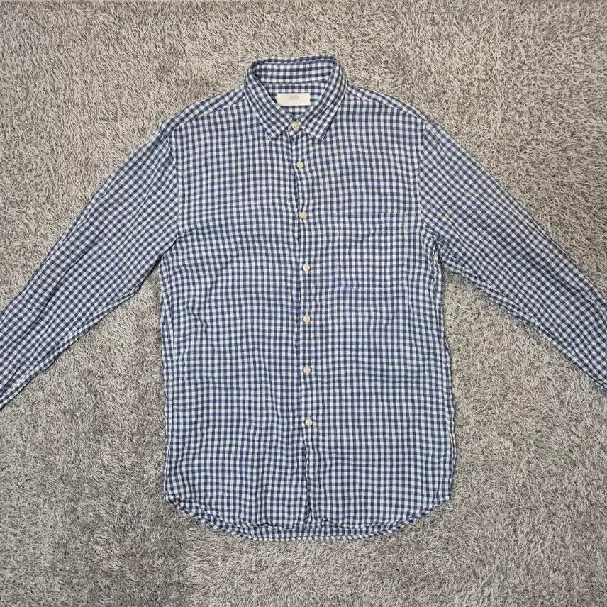 [BUNJANG] Uniqlo Men's Linen Check Shirt Medium / 유니클로 남성 린넨 셔츠 체크 M