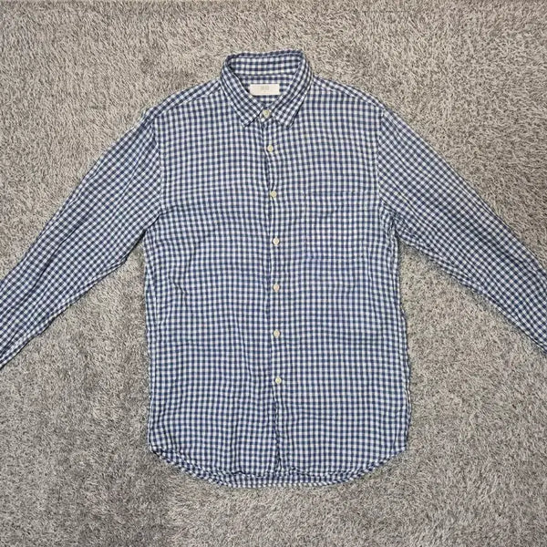 [BUNJANG] Uniqlo Men's Linen Check Shirt Medium / 유니클로 남성 린넨 셔츠 체크 M