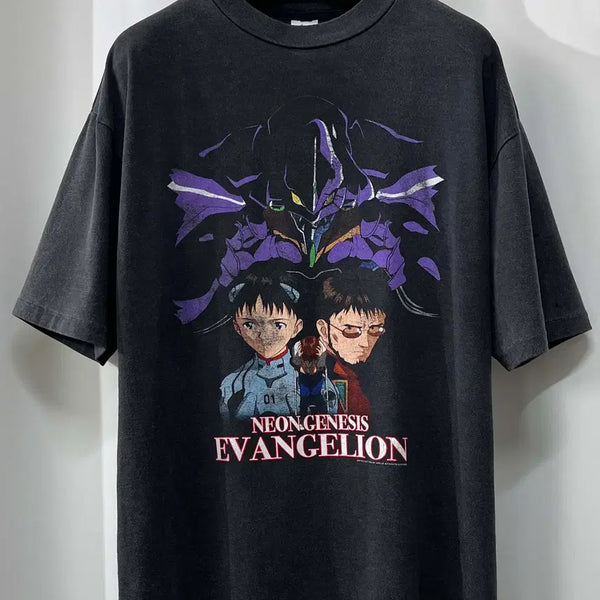 [BUNJANG] Evangelion Shinji Ikari Chairman Bootleg T-Shirt / 에반게리온 이카리 신지 체어맨 부틀렉 티셔츠