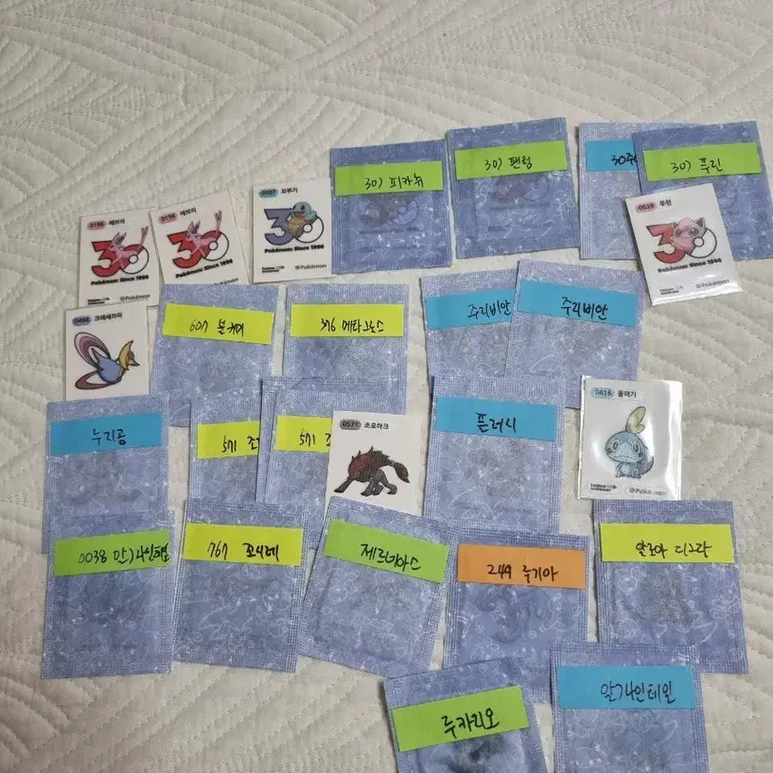 [BUNJANG] Pokemon 30th Anniversary Stickers Bundle Set / 포켓몬 30주년 띠부씰(일괄판매 )