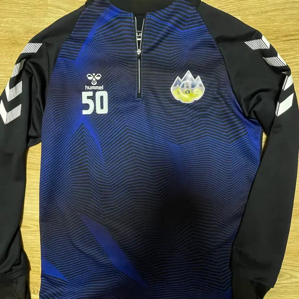 [BUNJANG] Hummel Gwachon High School Football Team Player Issued Half-Zip Top XL / 험멜 과천고 축구부 선수지급용 반집업