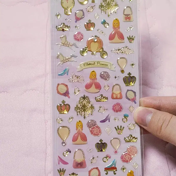 [BUNJANG] Vintage Japanese Princess Deco Stickers / 일본 고전 스티커 공주 데코