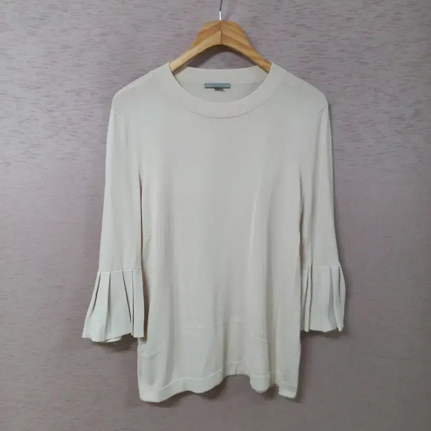 [BUNJANG] Women's Beige Knit Top (Viscose Blend) / B7-8/COS 베이지 니트티 여성