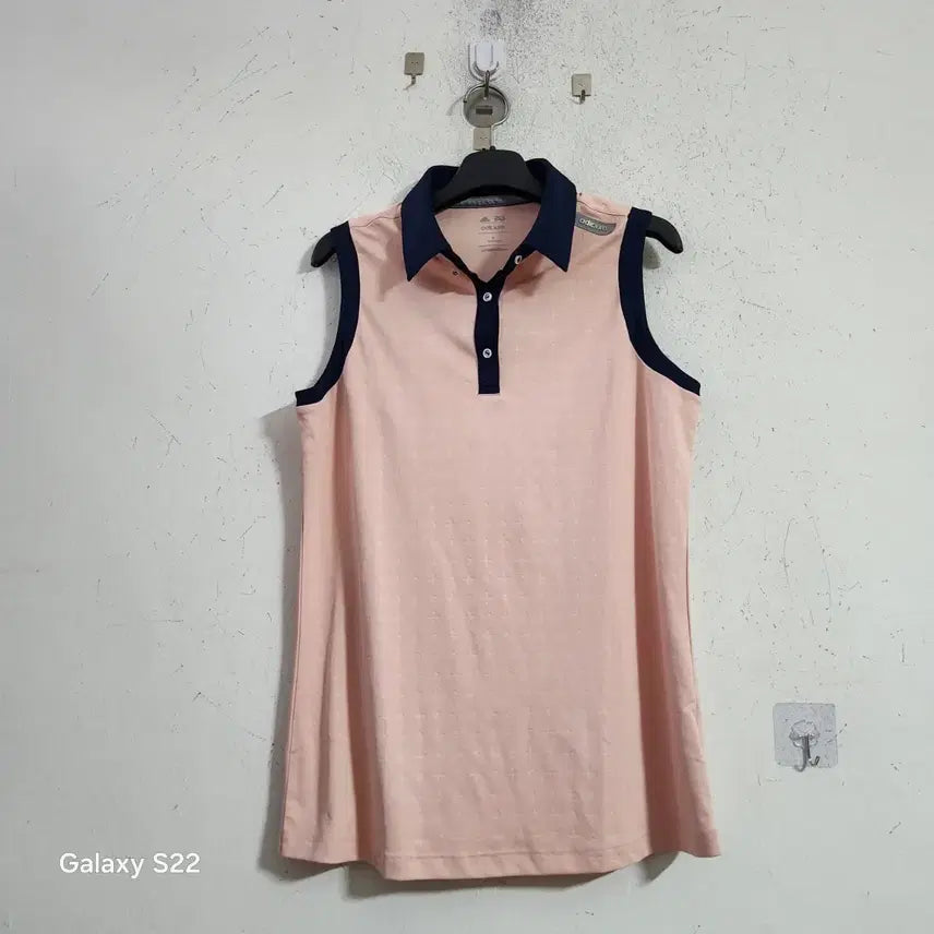 [BUNJANG] Adidas Sleeveless Polo Shirt Pink / 아디다스 민소매 카라  핑크
